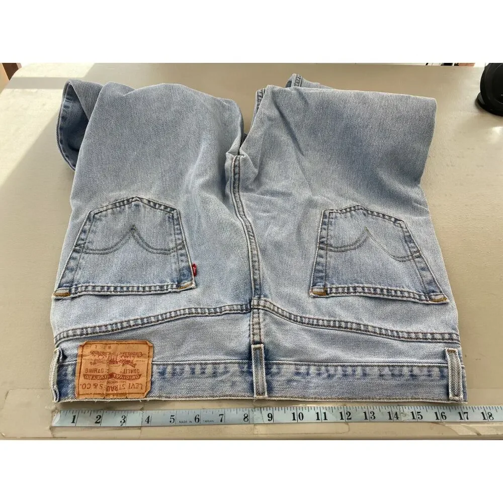 Levis‎ 550 Relaxed Fit Jeans Mens 36x32 Fits Like 34x31 Light Wash Vintage Worn